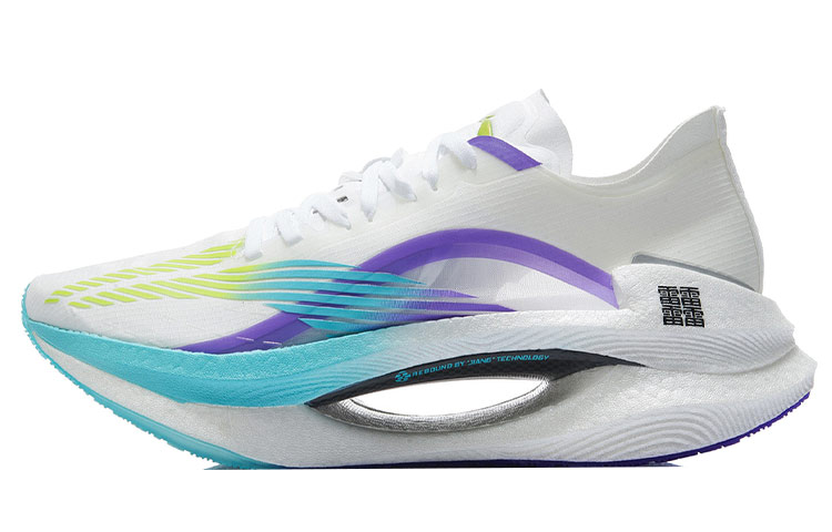 Li Ning DOPAMINE Running Shoes Men’s Low Top Standard White/Fluorescent Blue Purple
