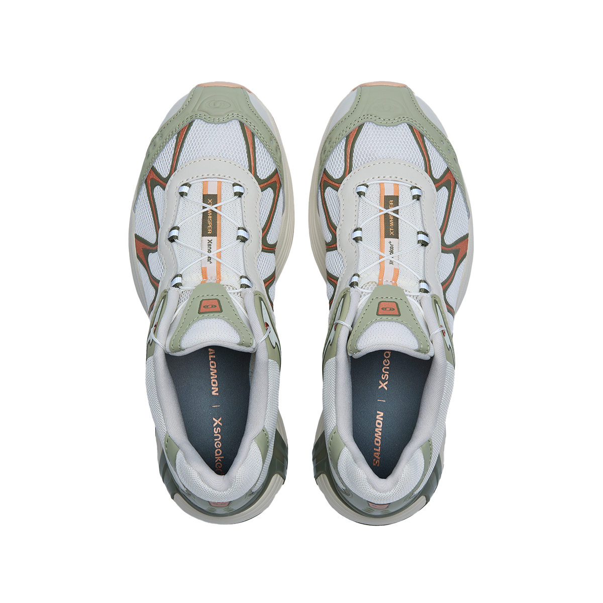 SALOMON XT WHISPER Low top Casual Sports Running Shoes Unisex Vanilla Tea Brown Moss Green