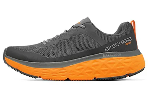 Skechers Max Cushioning Fabric Low top Running Shoes Men's Gray Orange
