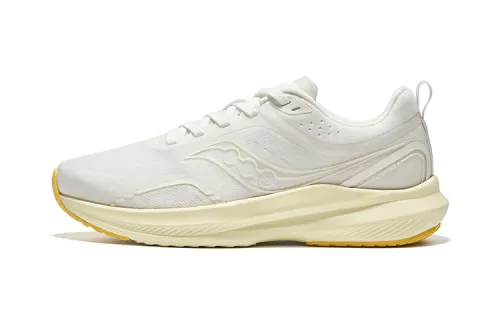 Saucony Humming Hummingbird 3 Slip Resistant Abrasion Resistant Low top Running Shoes Women's White Yellow