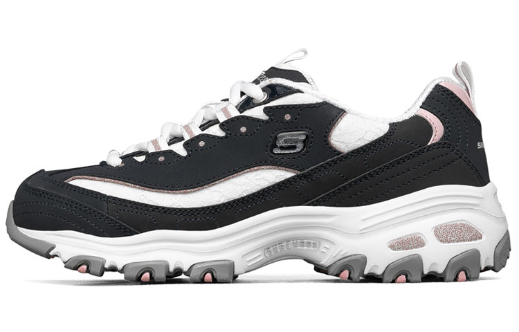 Skechers Skechers, universal synthesized shock-absorbing wear-resistant low navy running sneakers platform, women's style