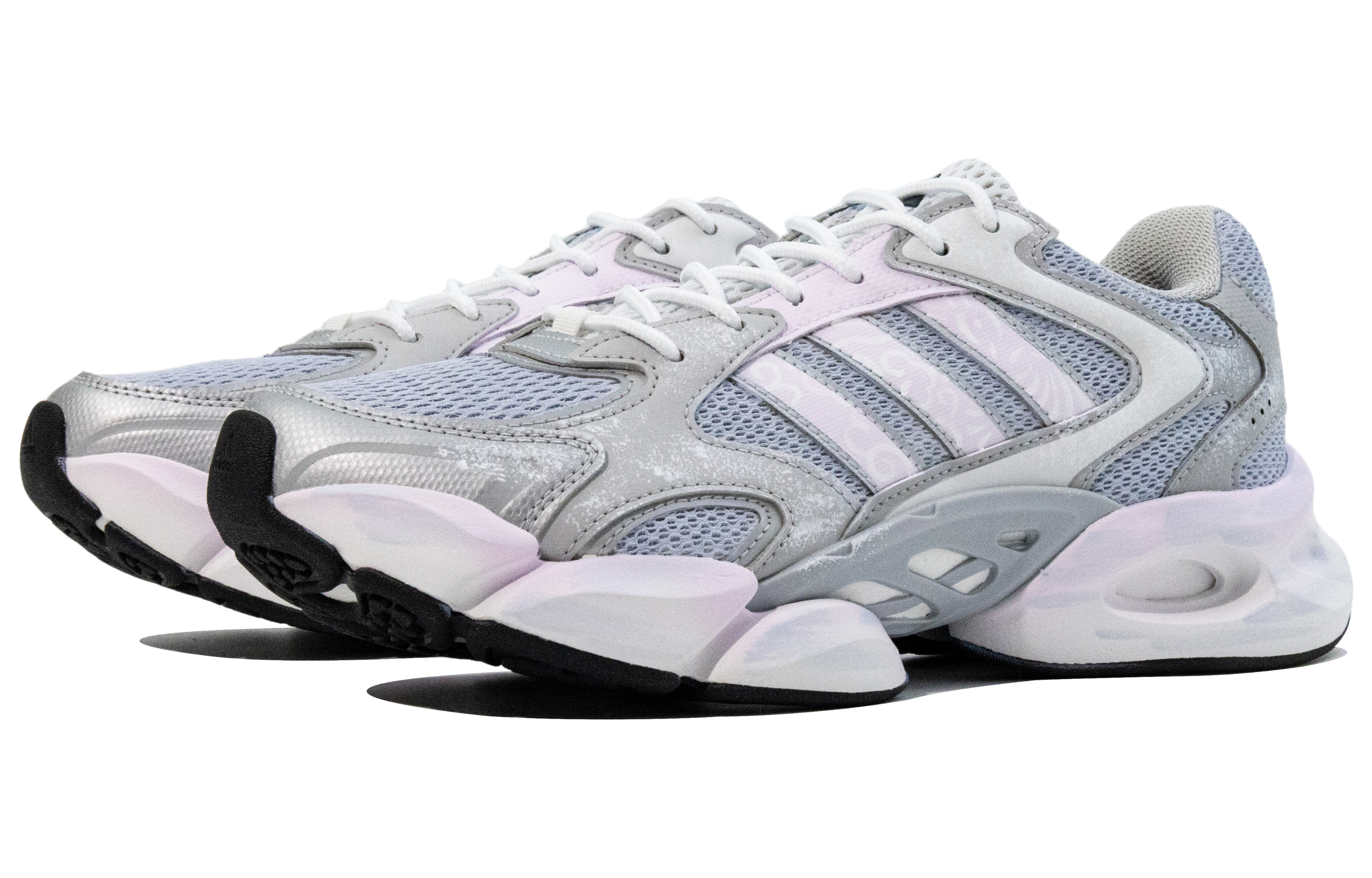 Adidas MEGASTRIDE Abrasion Resistant Low top Running Shoes Unisex Gray Purple