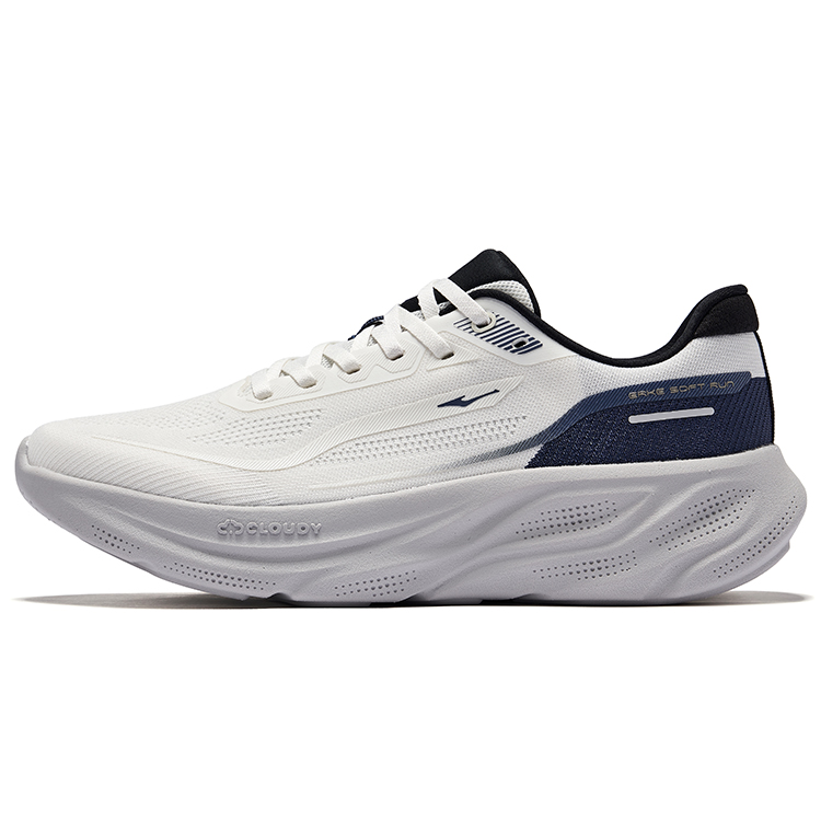Erke Breathable And Resilient Low top Running Shoes Men’s Microcrystal White Fjord Blue