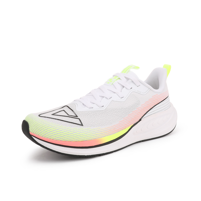 PEAK Long Distance Running Low Top Running Shoes Men’s White Green