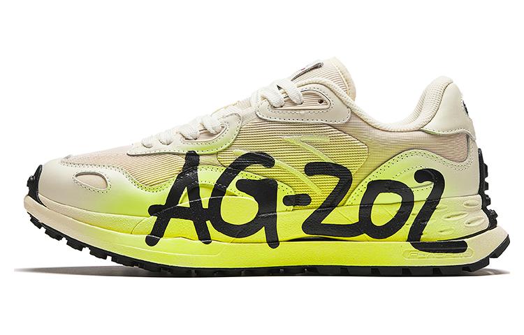 Anta Cushioning, Wear Resistant Low top Running Shoes Men’s Beige Green Black