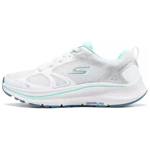 Skechers Go Run Consistent 2.0 Breathable Coverage Support Low top Running Shoes Women's White Blue