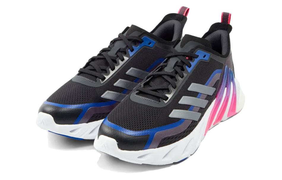 Adidas Cushioning Breathable Cushioning Breathable Low top Running Shoes Unisex Black Purple