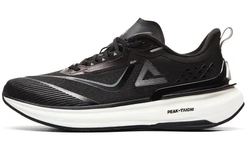 PEAK Taichi 6.0 Fabric Low top Long Distance Running Shoes Unisex Black/All White