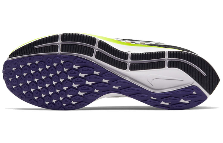 Мужские кроссовки Nike Pegasus 36 (черно-зеленые) — 黑/山峰白/金桔绿 — фото 5