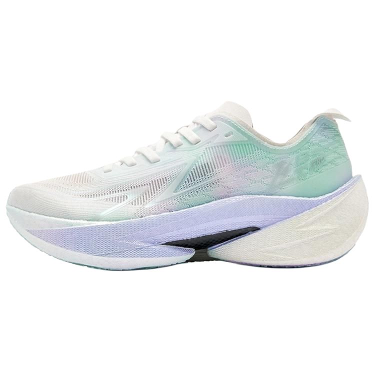 QIAODAN Cushioning Breathable Low top Carbon Plate Marathon Running Shoes Women’s White Green