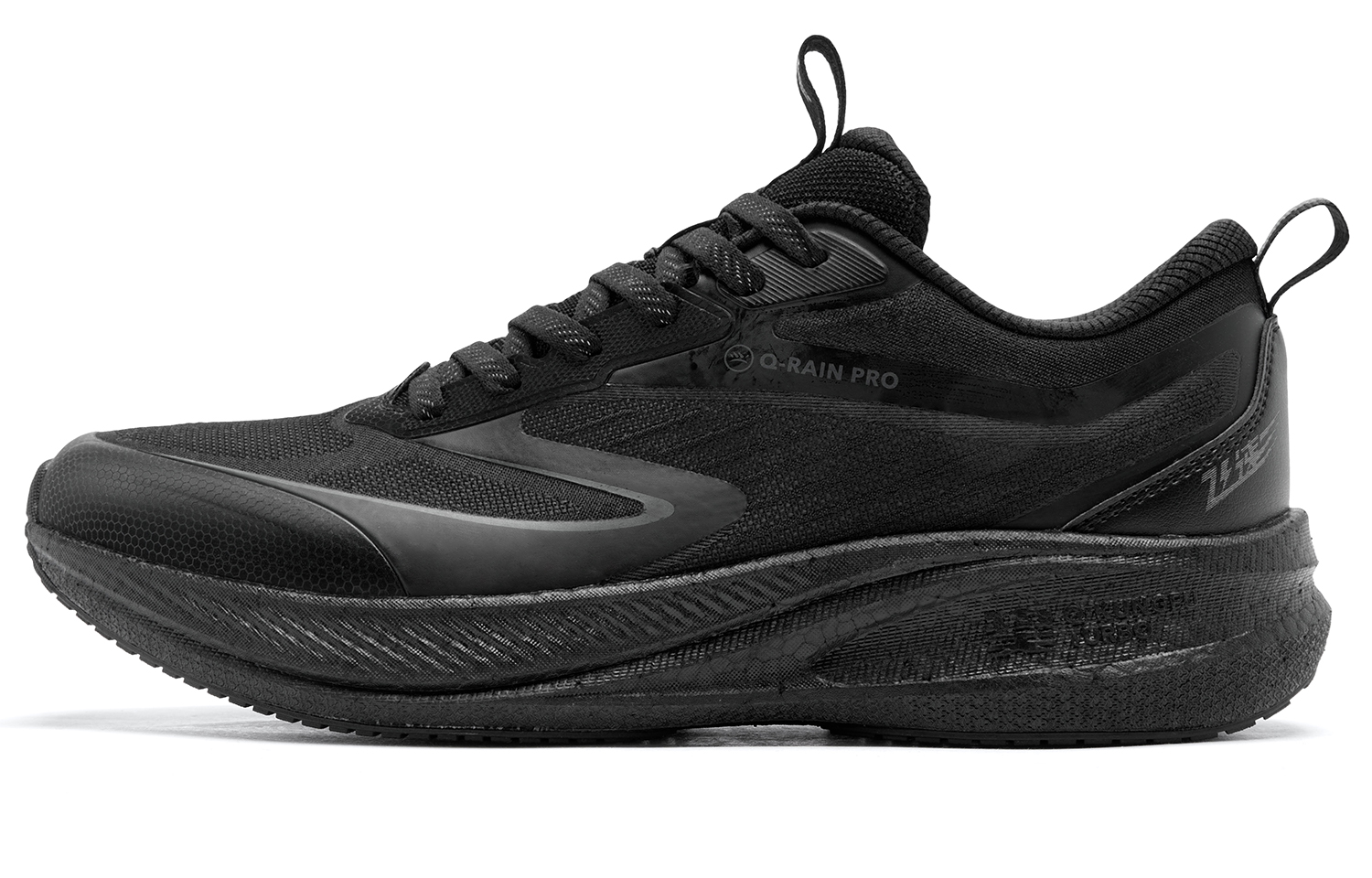 QIAODAN Swift Lite Running Shoes Men’s Low Top Black/Lightning Gray
