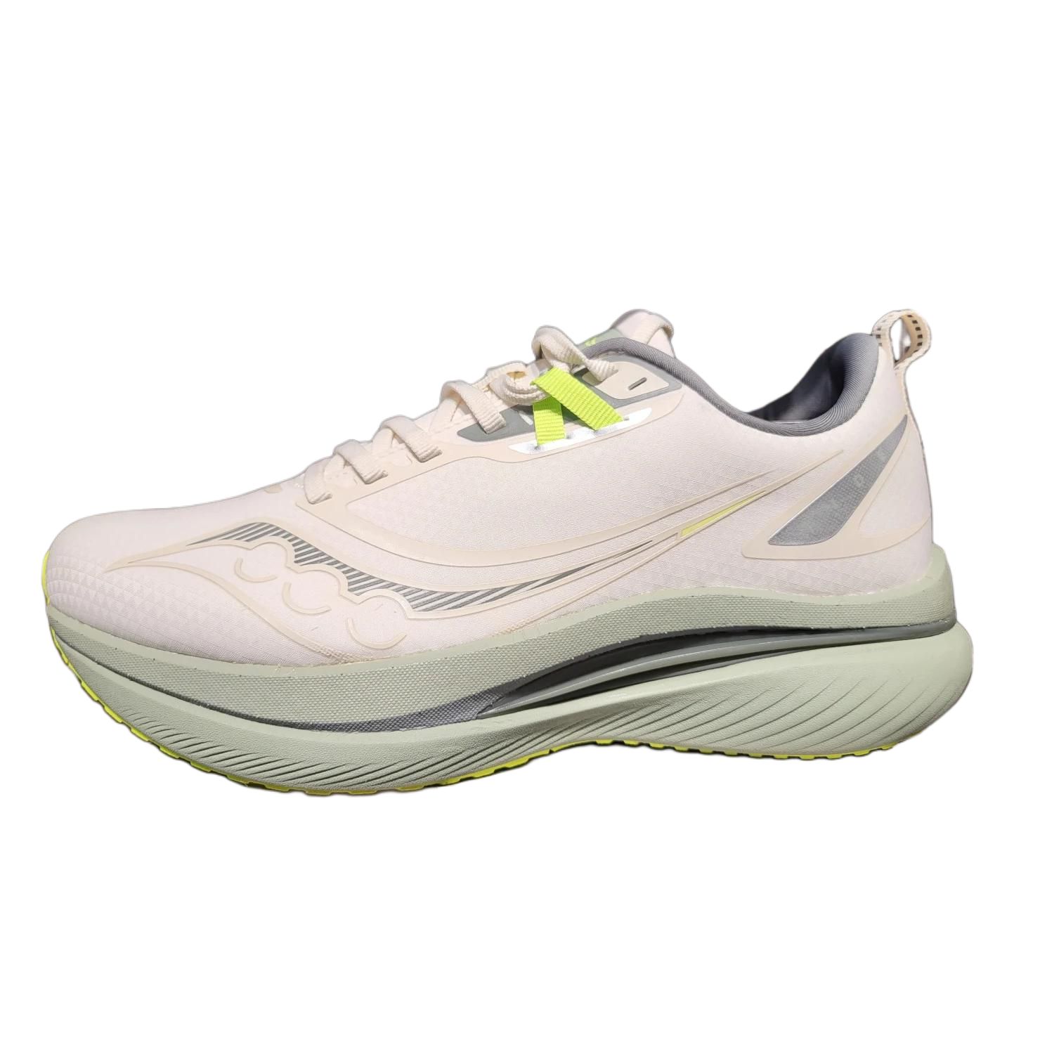 Saucony Tide Slip Resistant Abrasion Resistant Low top Running Shoes Men’s White Green