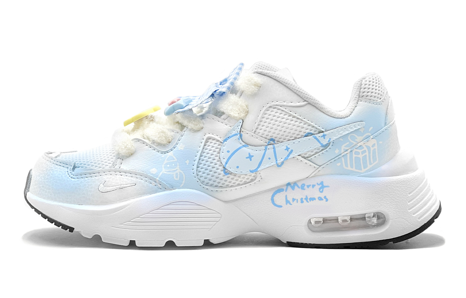 Nike Air Max Fusion Abrasion Resistant Abrasion Resistant Low top Running Shoes Women’s Blue White