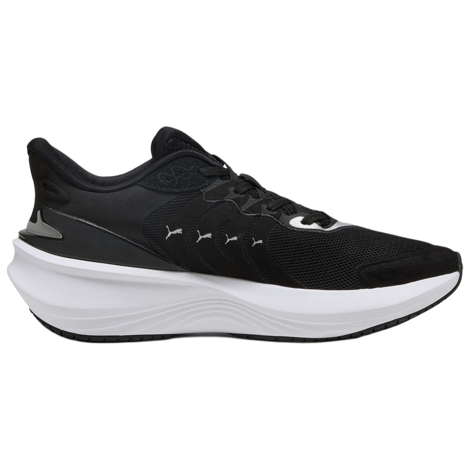 PUMA Pulse Pro Slip Resistant Abrasion Resistant Low top Running Shoes Unisex Black White