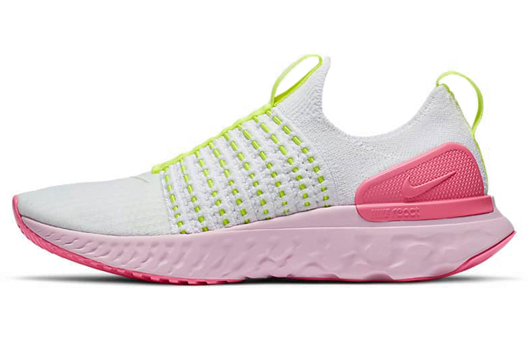Nike React Phantom Run Flyknit 2 White Volt Pink Glow Women's