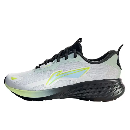 Li Ning Light Cloud Slip Resistant Abrasion Resistant Low top Running Shoes Unisex Gray Green Black