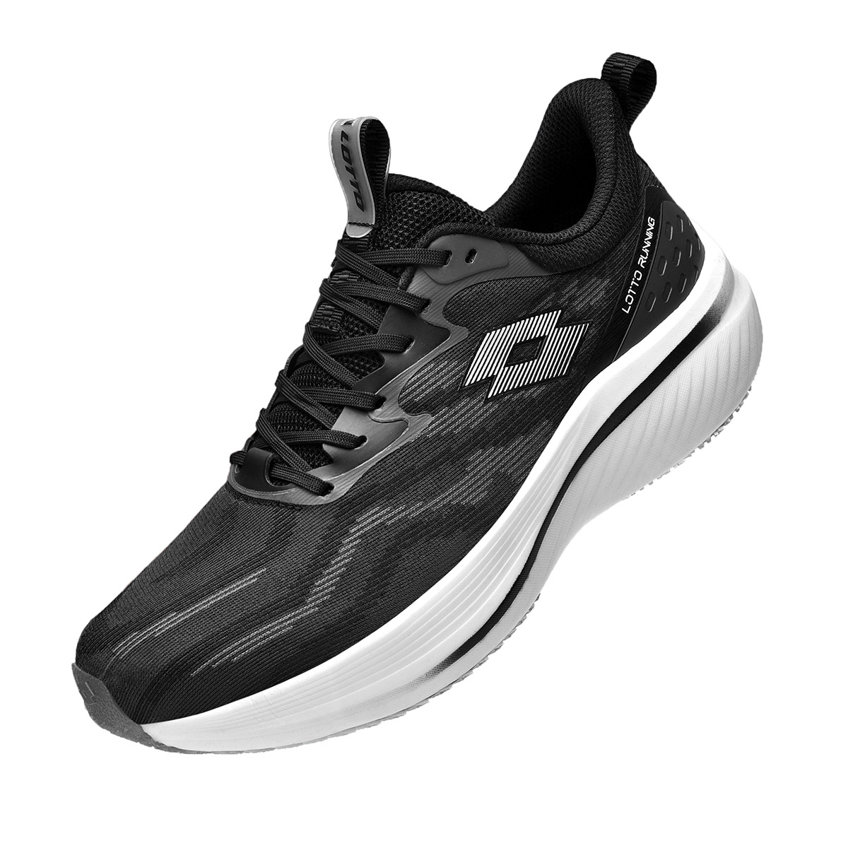 LOTTO Diamond Freeze PRO Slip Resistant Abrasion Resistant Low top Running Shoes Men's Black White