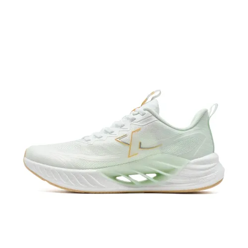 Xtep Hydrogen Wind 8.0 Comfortable, Fashionable and Versatile Shock Absorbing, Wear-Resistant, Breathable and Rebound Low-top Casual Training Sprint Running Shoes Women's White Green