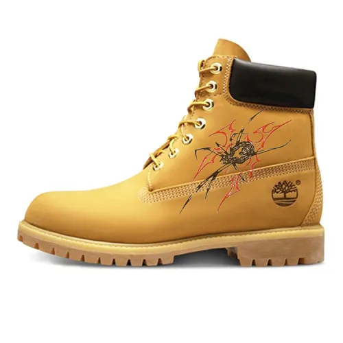 Timberland Short Combat Boots Unisex Yellow Black