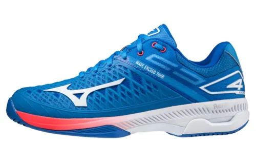 Mizuno Wave Exceed Tour 4 Textile, Synthetic Leather Slip Resistant, Abrasion Resistant, Breathable Coverage Low top