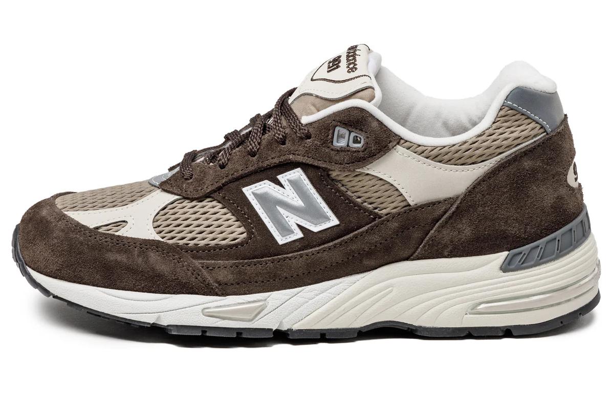 Мужские кроссовки New Balance 991 V1 (коричнево-черные)