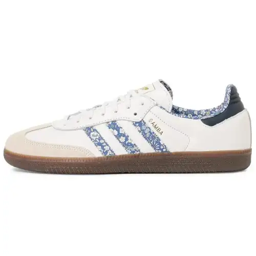 LIBERTY x Adidas Originals SAMBA OG Low top Skateboard Shoes Unisex White