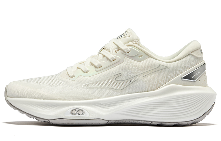 Erke Cushioning Breathable Rebound Low top Training Running Shoes Women’s Microcrystal White Bright Silver
