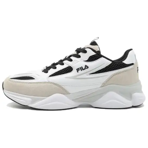 FILA Recade Abrasion Resistant Low top Casual Shoes Men's White Black