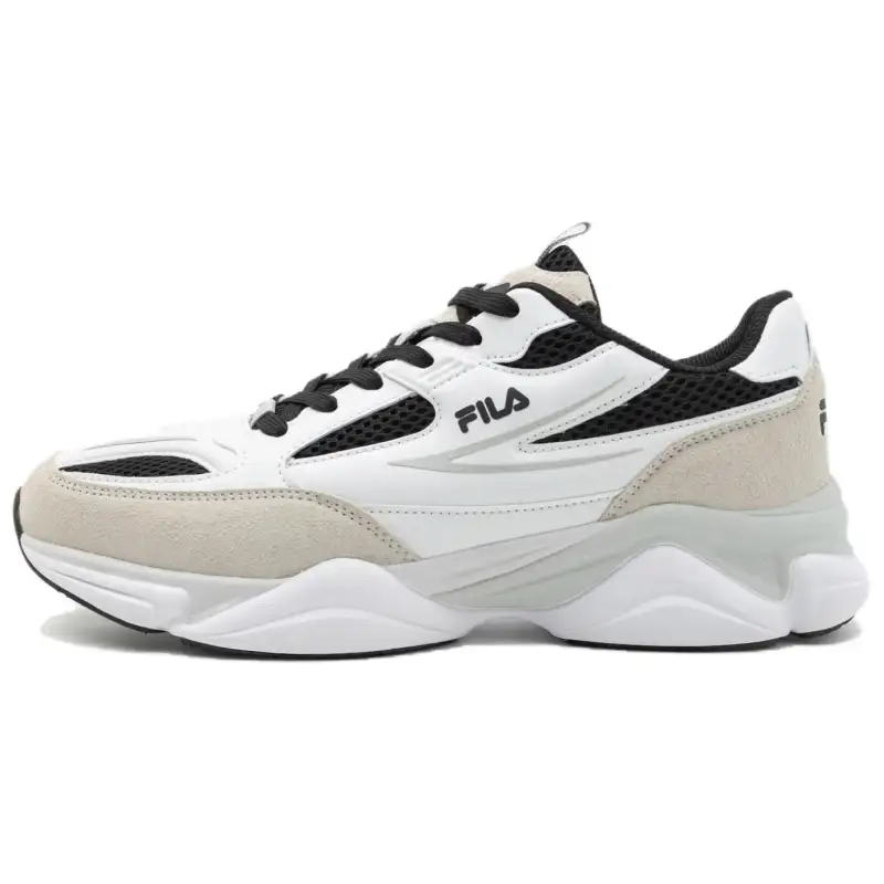 FILA Recade Abrasion Resistant Low top Casual Shoes Men's White Black