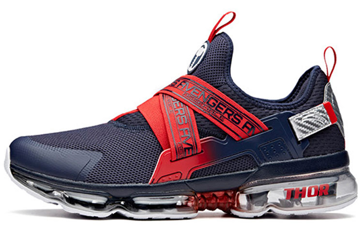 MARVEL x Anta SEEED Comfortable Slip Resistant Abrasion Resistant Low top Running Shoes Men's Blue Red