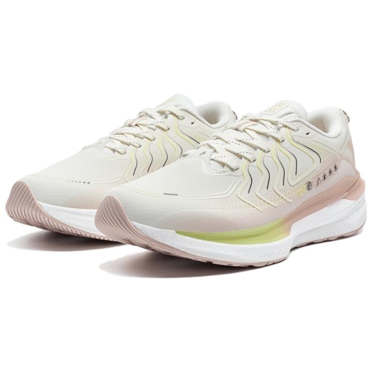 XTEP Fabric Slip Resistant, Breathable, And Resilient Low top Casual Running Shoes Women’s White Pink