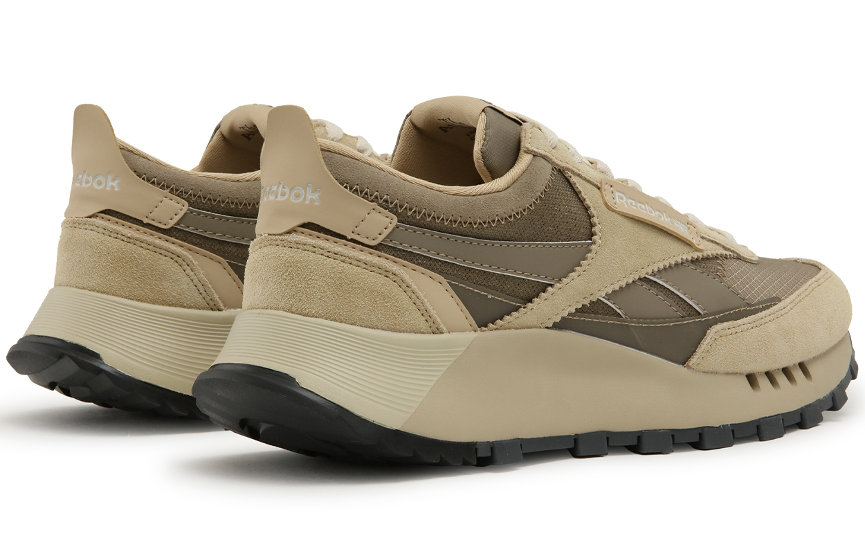 Reebok CL LEGACY W+ Abrasion Resistant Height Increasing Low top Running Shoes Unisex Light Khaki