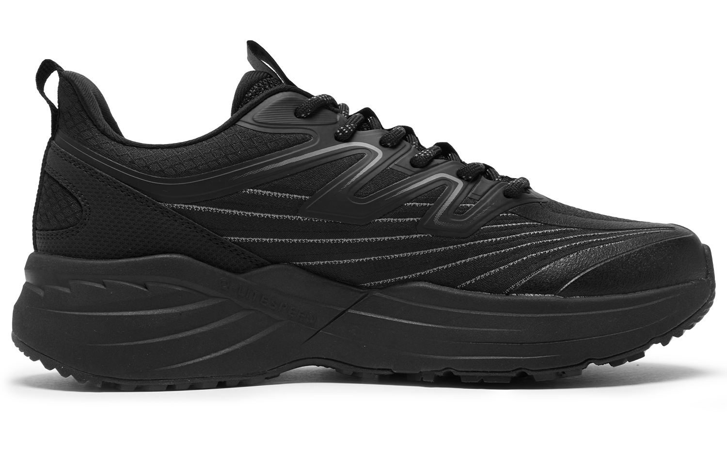 QIAODAN Running Shoes Men’s Low Top Black/Coal Gray