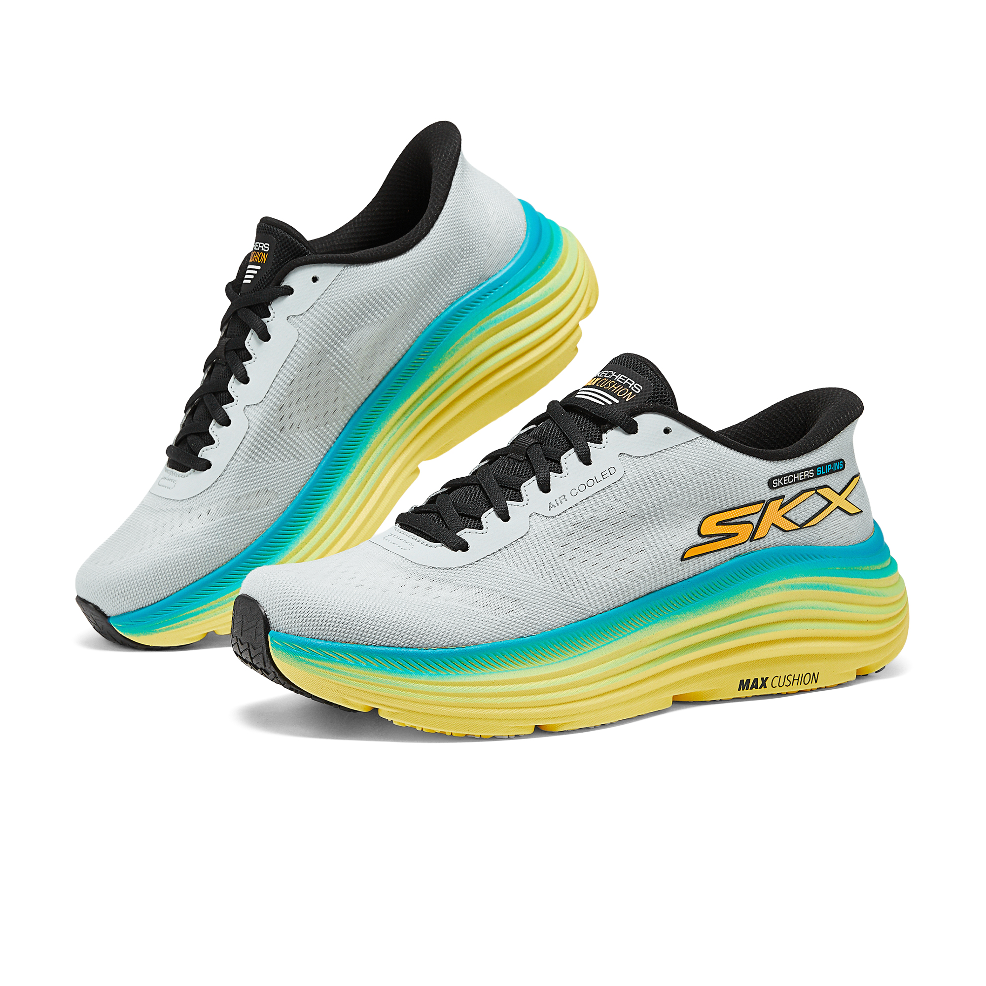 Skechers MEN’S GO Comfortable Mesh Cushioning Low top Running Shoes Men’s Gray Blue