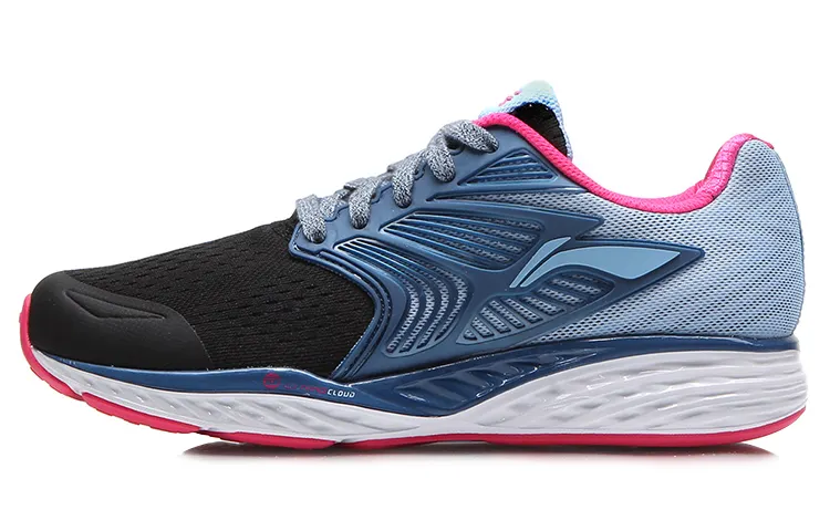 Li Ning Cloud 4 Running Shoes Women's Low Top Blue/Black