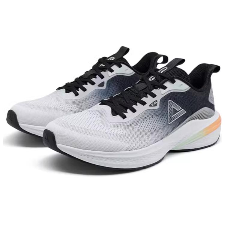 PEAK Cushioning Slip Resistant Low top Casual Running Shoes Men’s White Black
