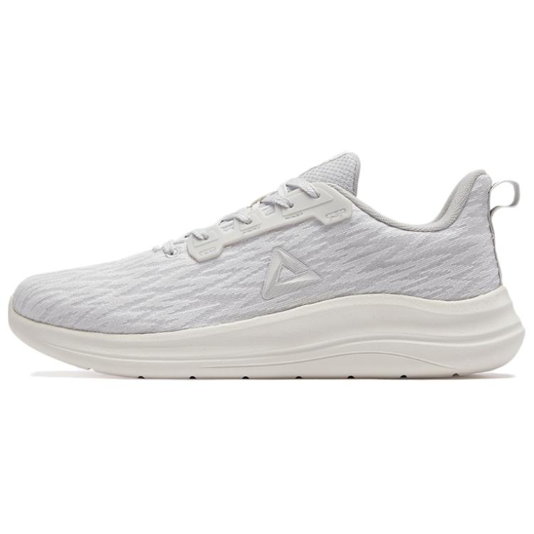 PEAK Slip Resistant Abrasion Resistant Low top Casual Running Shoes Men’s White Gray