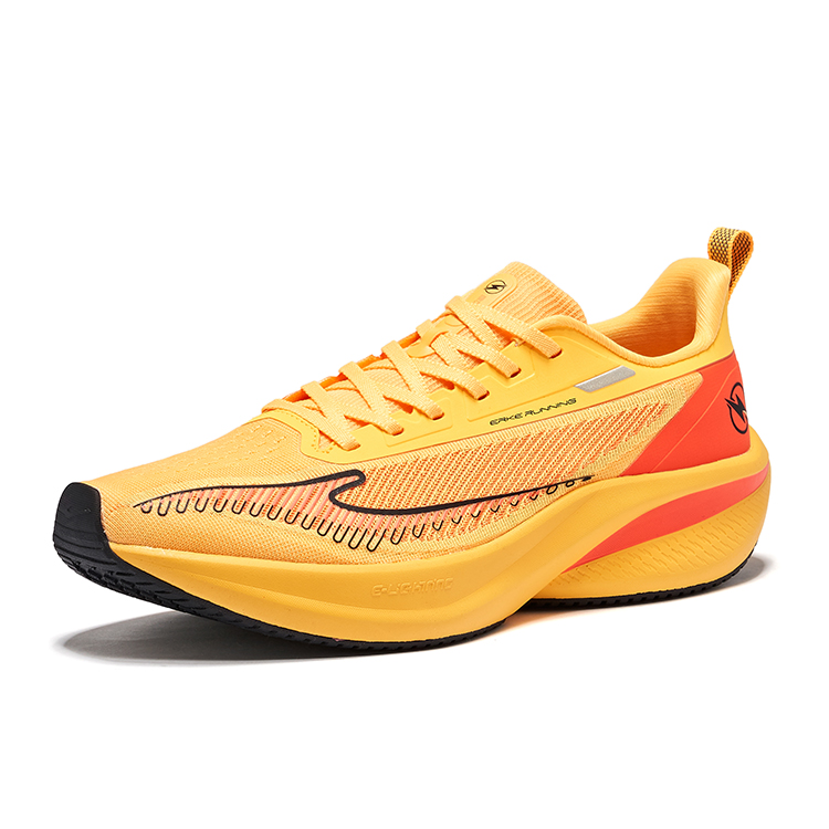 Erke Cushioning Lightweight Rebound Low top Running Shoes Men’s Fluorescent Sweet Orange Blush