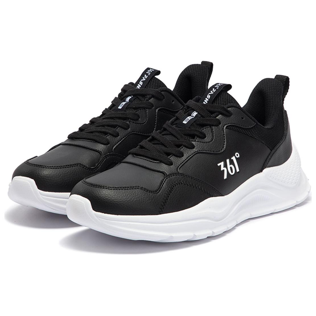 361° Cushioning Abrasion Resistant Lightweight Low top Casual Running Shoes Men’s Black White