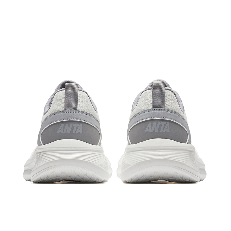 Anta Cushioning Slip Resistant Low top City Commuting Running Shoes Men’s White Gray