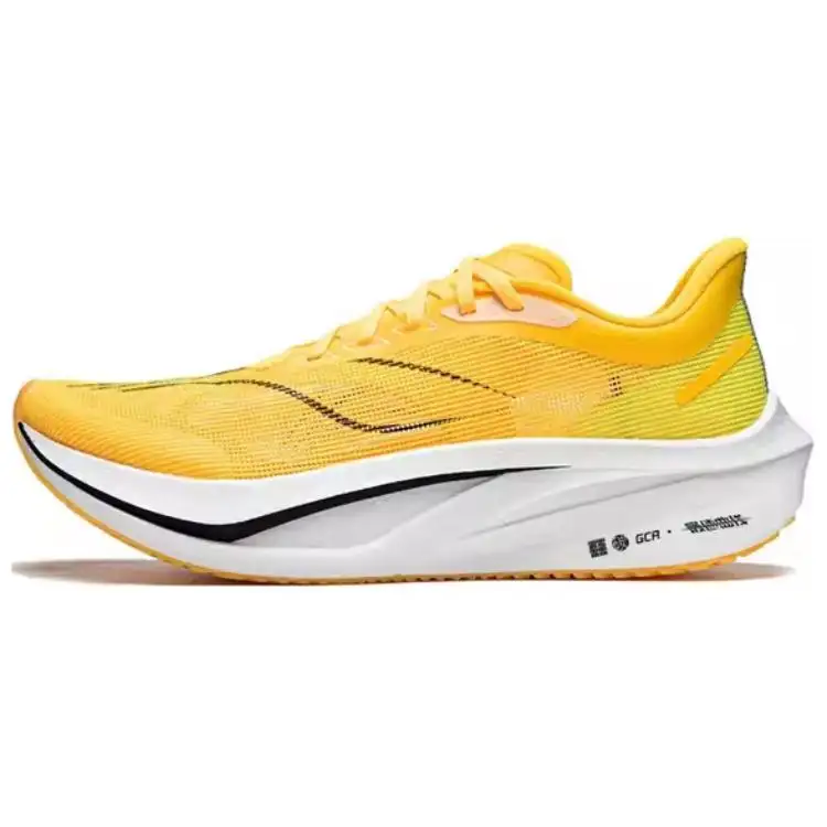 Li Ning Feidian 4 Challenger Running Shoes Women's Low Top Neon Mango Yellow