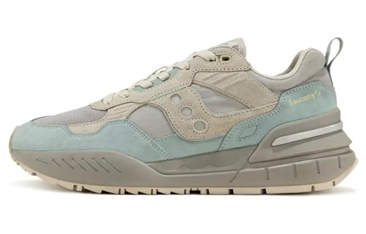 Saucony Shadow 5000 Slip Resistant, Abrasion Resistant, Breathable Low top Athletic Shoes Unisex Gray Blue Brown