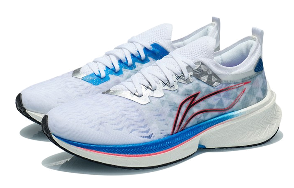 Li Ning Feidian Discovery Running Shoes Men’s Low Top Standard White/Blue