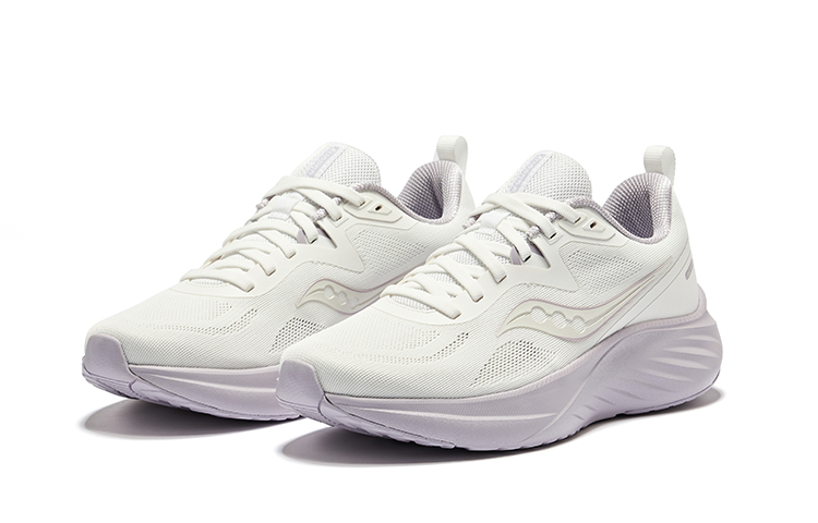 Saucony LANCER Gun Rider 3 EVA Cushioning Breathable Coverage Low top Casual Running Shoes Women’s White Purple