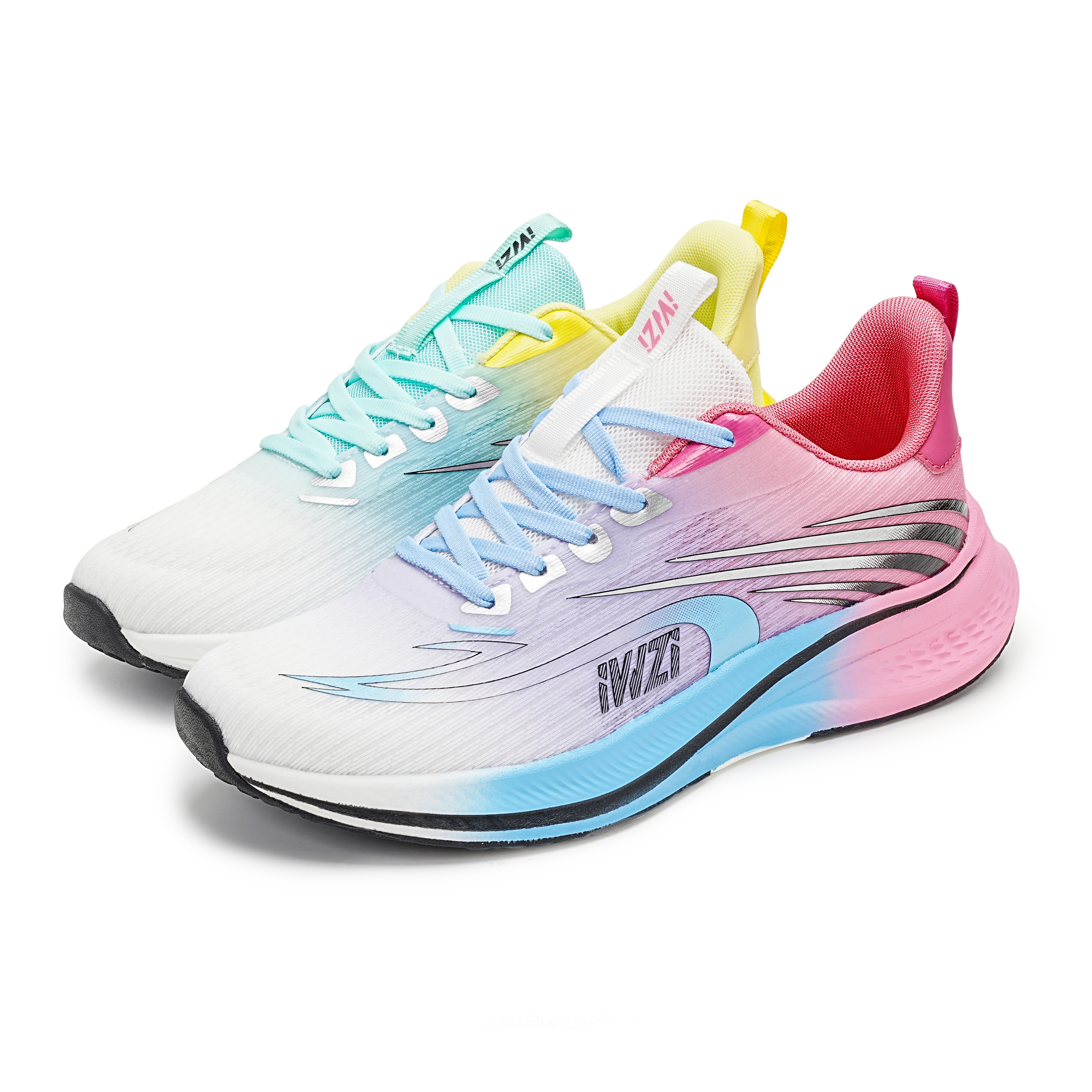 IWZI Low top Running Shoes Unisex Blue With Pink Appearance/Mismatched Color