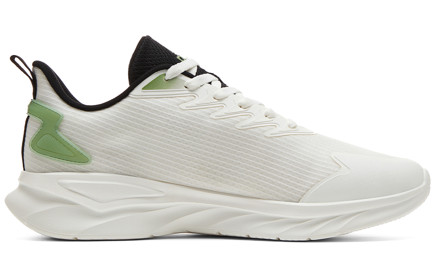 PEAK Slip Resistant, Abrasion Resistant, Breathable Low top Running Shoes Men’s Ecru Green