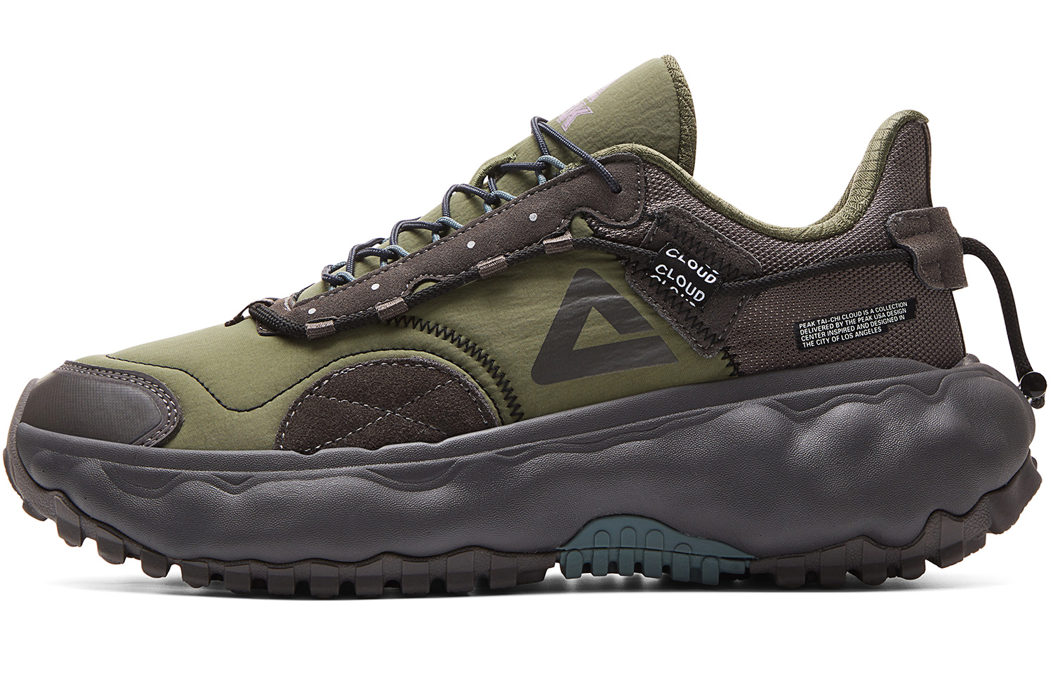 PEAK Running Shoes Men’s Low Top Army Green/Gray