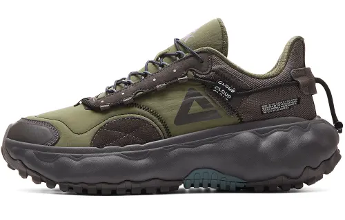 PEAK Running Shoes Men's Low Top Army Green/Gray