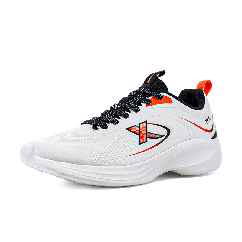 XTEP Cushioning Waterproof Low top Running Shoes Men’s White Orange