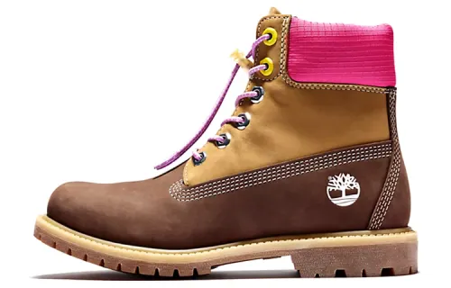 Timberland PREMIUM Outdoor Boots Women's Brown/Yellow/Pink
